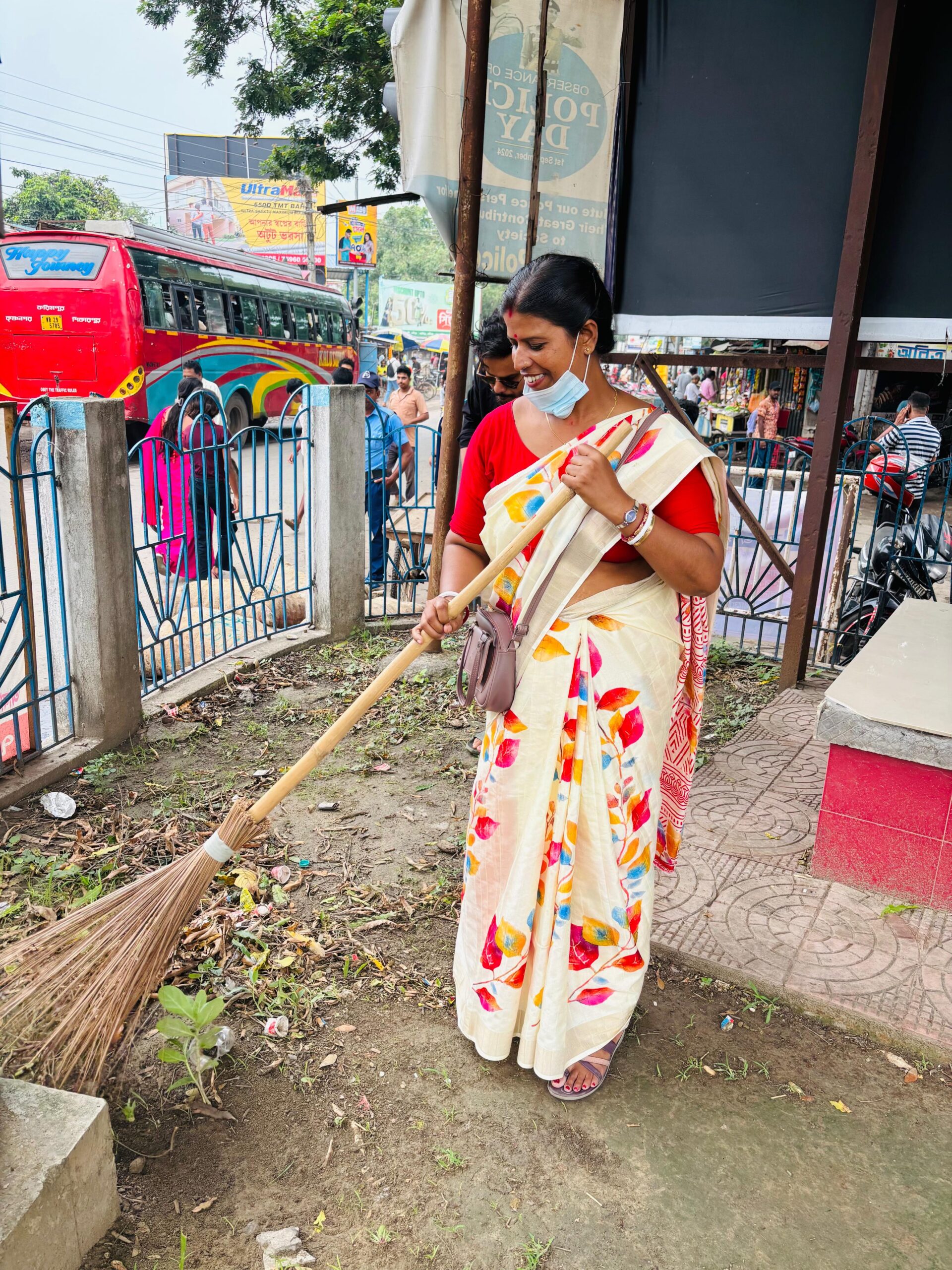 Drain cleaning or dustbin installation